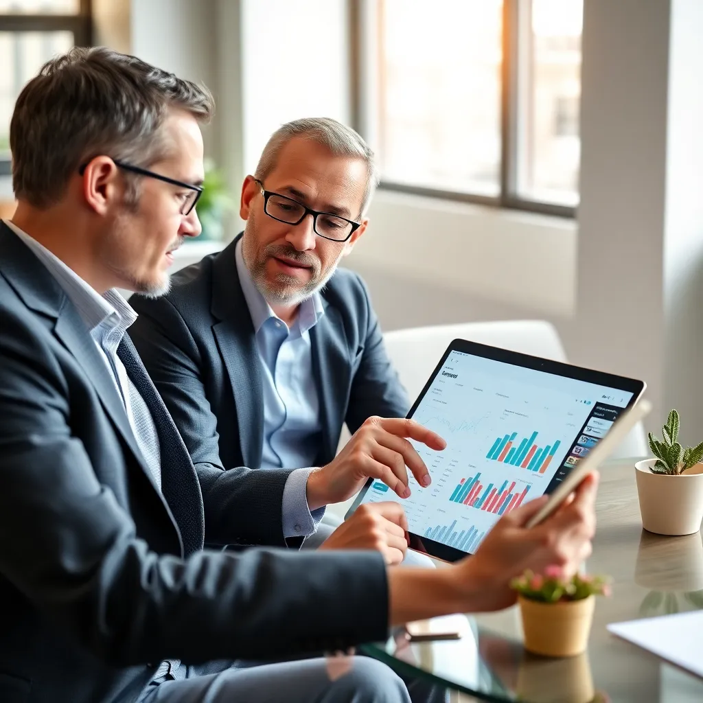 Financiële coach die online feedback geeft aan student