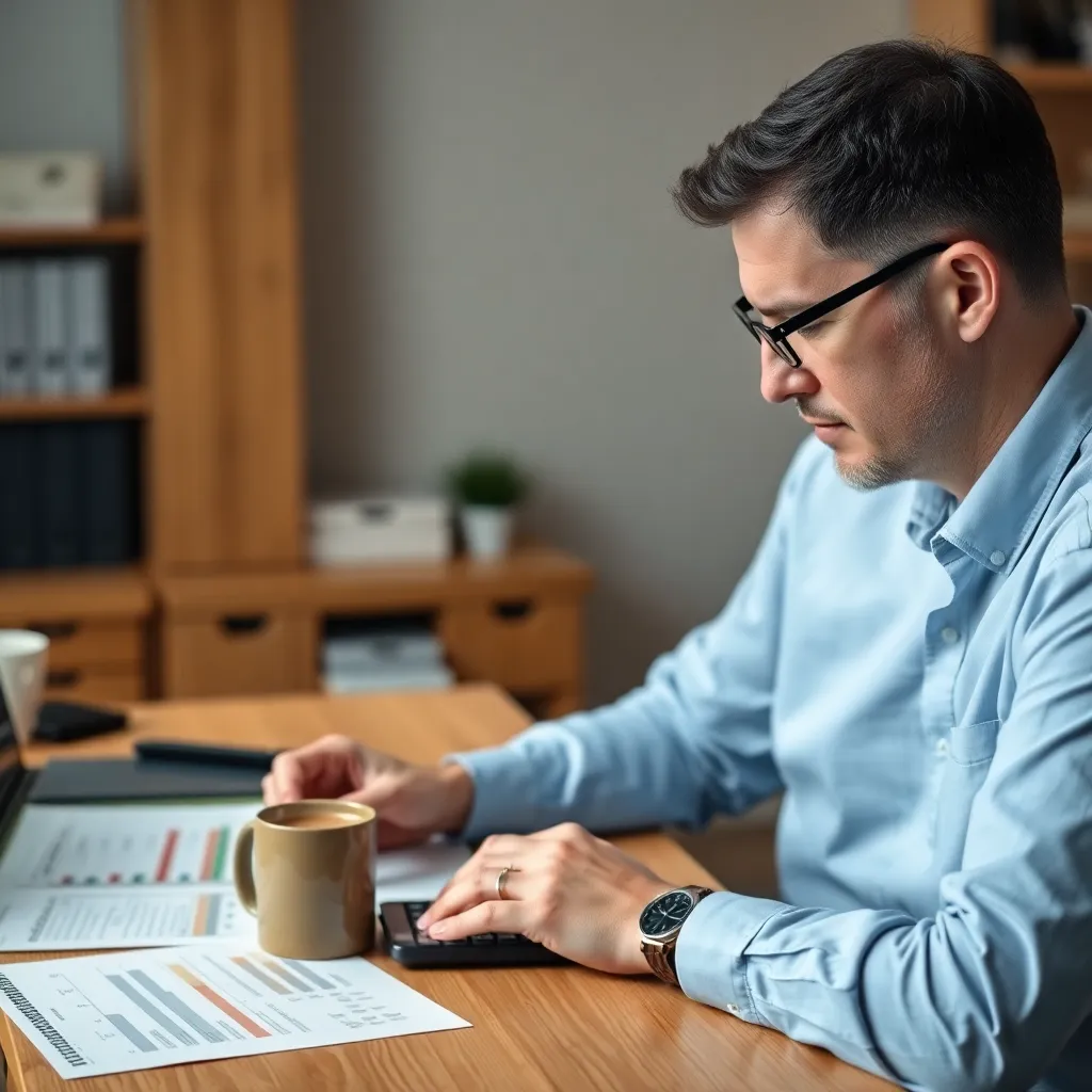 Persoon die verschillende financiële cursussen bekijkt op laptop