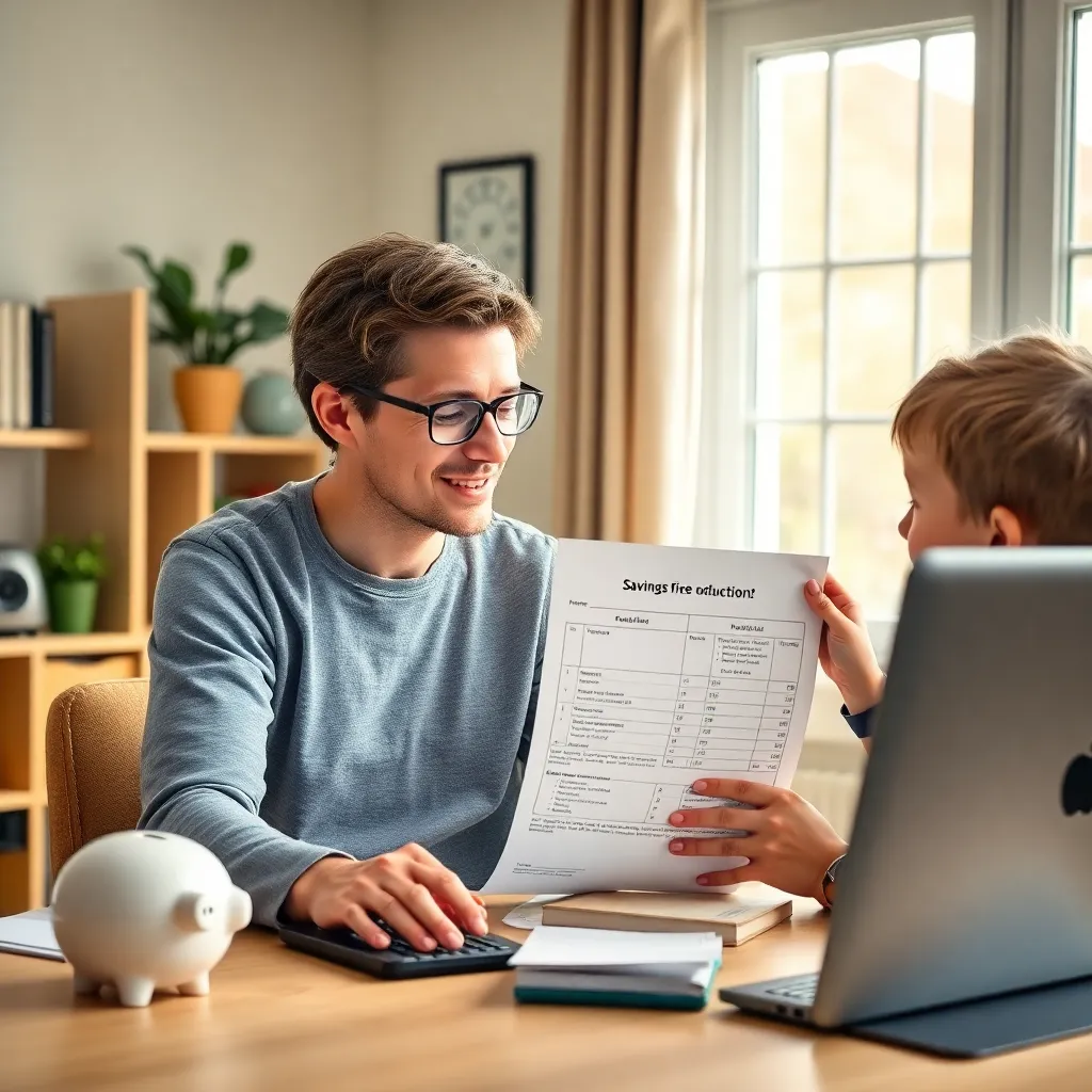 Jonge professional die budgetplanning leert op laptop