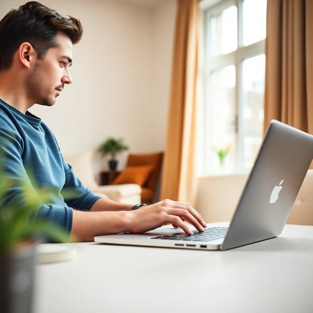 Nederlandse professional die online financiële cursus volgt op laptop