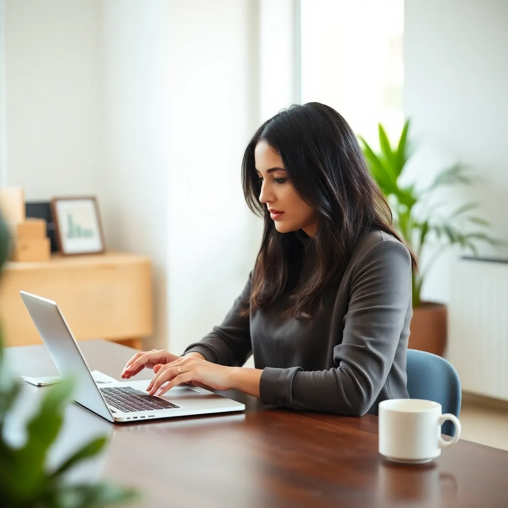 Jonge professional die budgetplanning leert op laptop