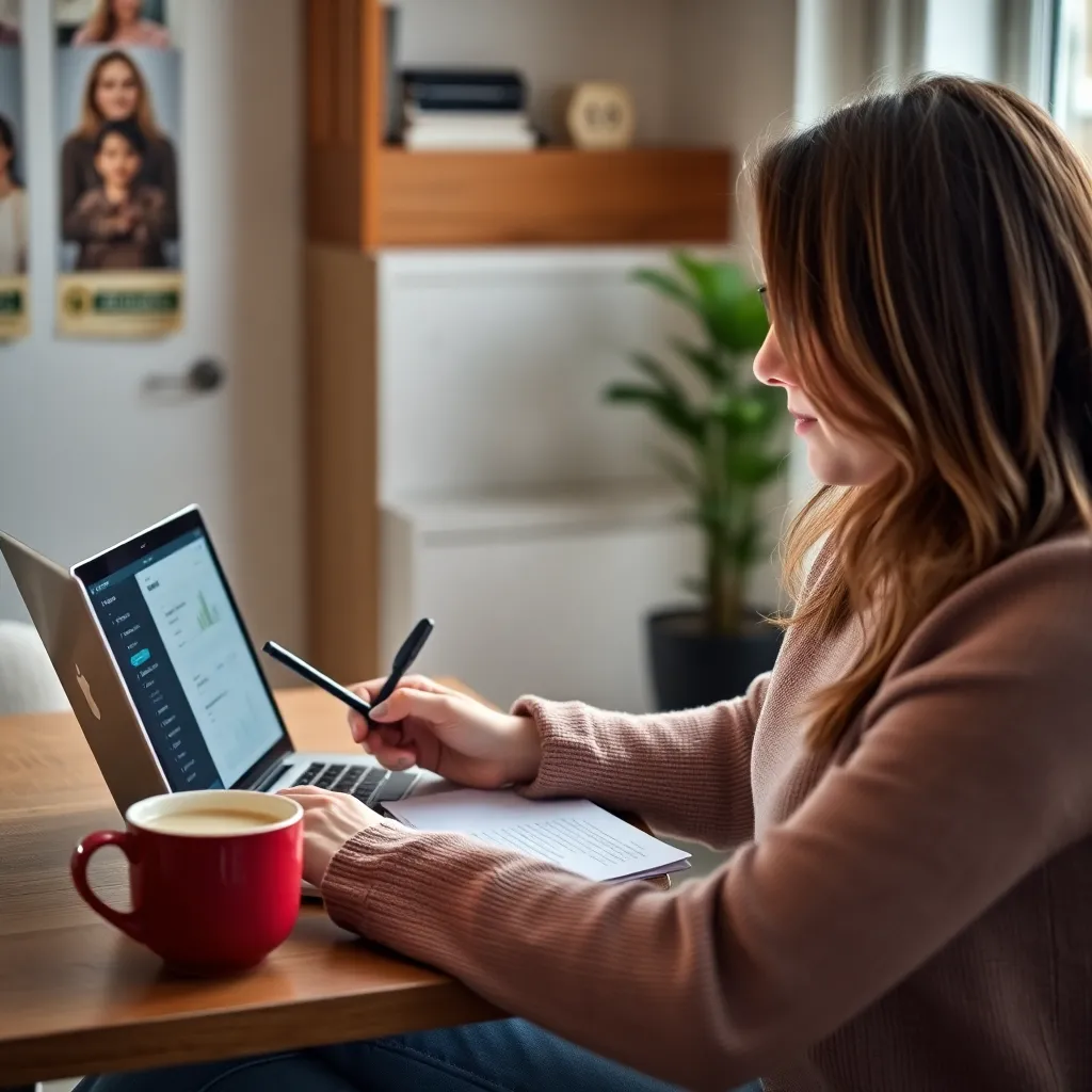 Gezin samen aan tafel bezig met financiële planning